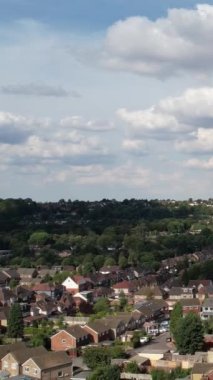 Beautiful Fast Moving Dramatic Clouds over England, Drone's High Angle Footage