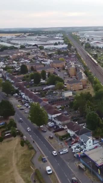 High Angle Footage Luton City England Англійською Кадри Були Зняті — стокове відео