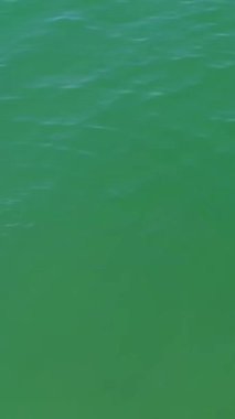 BİRLİK KINGDOM, BOURNEMOUTH BEACH - 18 Temmuz 2022: insanlar yaz tatillerinde eğleniyorlar. Yüksek Açı Drone Kamera Görünümü