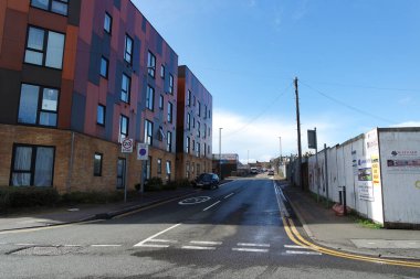 İngiltere 'nin Luton kasabasında İngiliz Yolu ve Trafiği