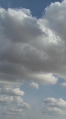 Beautiful Fast Moving Dramatic Clouds over England, Drone's High Angle Footage