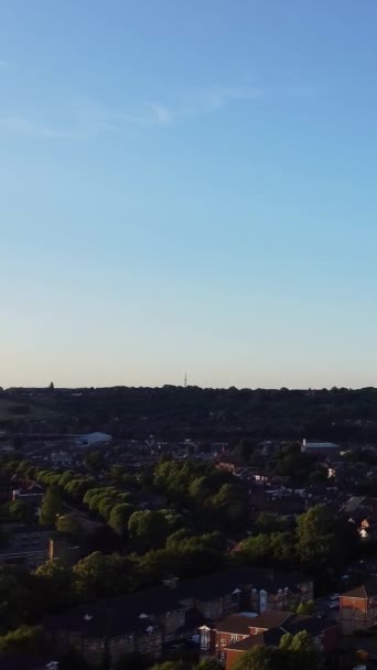 High Angle Drone Footage Luton Town England — Stock video
