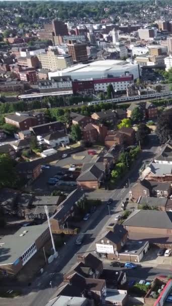 Hoge Hoek Drone View Cityscape Landscape England Beelden Van Britse — Stockvideo