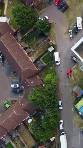 High Angle Footage Von Luton City England Filmaufnahmen Während Des — Stockvideo