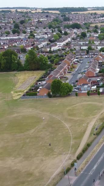 Anglia Luton City Nagylátószögű Felvételei Felvétel Naplementekor Készült Drón Kamerájával — Stock videók