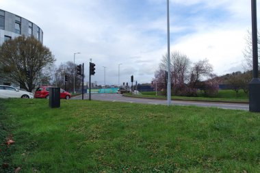 İngiltere 'nin Luton kasabasında İngiliz Yolu ve Trafiği