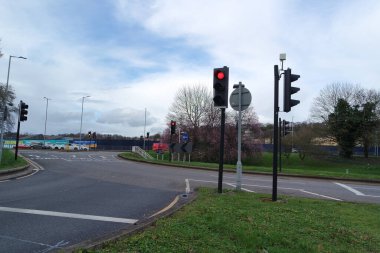 İngiltere 'nin Luton kasabasında İngiliz Yolu ve Trafiği
