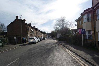 İngiltere 'nin Luton kasabasında İngiliz Yolu ve Trafiği