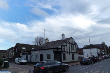 İngiltere, Birleşik Krallık - 18 Haziran 2023: Şehir sokağı manzarası