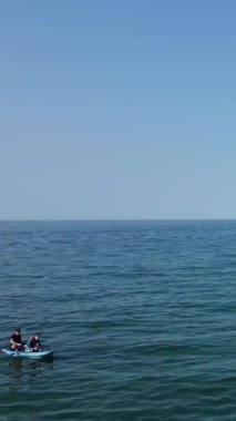 İngiltere 'nin Bournemouth Sahili Yüksek Açılı Hava Görüntüsü