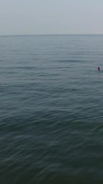 İngiltere 'nin Bournemouth Sahili Yüksek Açılı Hava Görüntüsü
