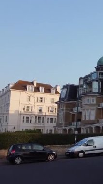 İngiltere 'nin Bournemouth Sahili Yüksek Açılı Hava Görüntüsü