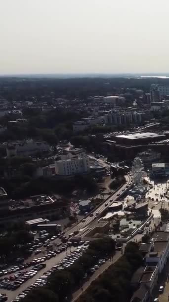 High Angle Aerial Footage Von Bournemouth Beach England Vereinigtes Königreich — Stockvideo