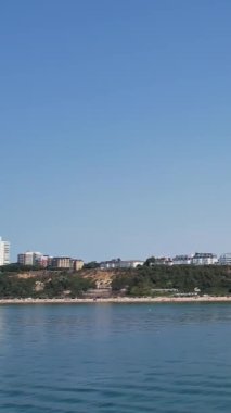 İngiltere 'nin Bournemouth Sahili Yüksek Açılı Hava Görüntüsü