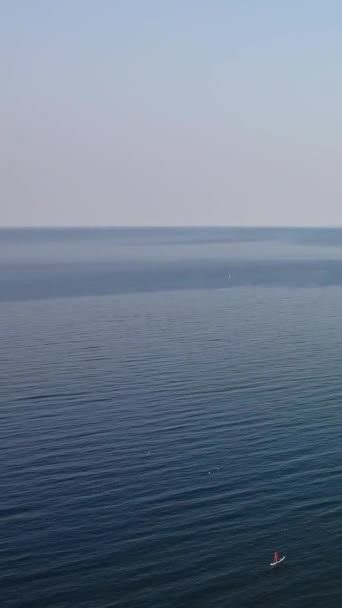 英国ボーンマスビーチの高角度空中映像 — ストック動画