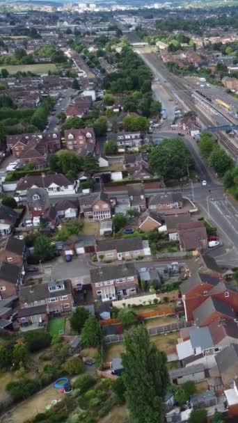 Luchtfoto Van Luton City Engeland — Stockvideo