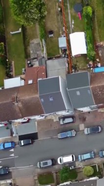 Yüksek Açı Drone 'un İngiltere' deki Luton Kasabası Görüntüsü