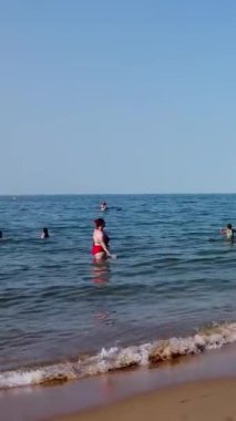 İngiltere 'nin Bournemouth Sahili Yüksek Açılı Hava Görüntüsü
