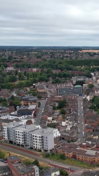 Luchtfoto Van Het Treinstation Van Luton Town England — Stockvideo