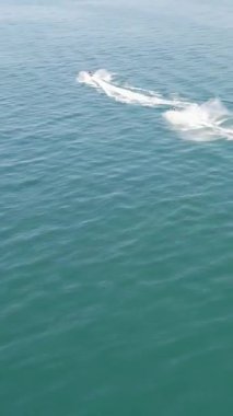 İngiltere 'nin Bournemouth Sahili Yüksek Açılı Hava Görüntüsü