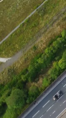 Luton City 'nin yüksek açılı görüntüleri. Günbatımında İHA 'nın Kamerasıyla Görüntü Yakalandı