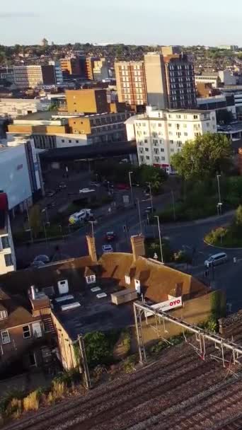 Aerial Footage High Angle Drone View Cityscape Landscape England Great — 비디오