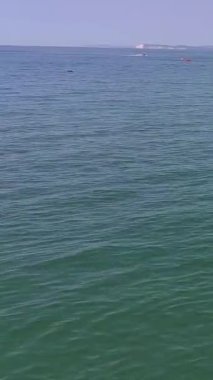 Mavi deniz suyu dalgalanması, hava manzarası 