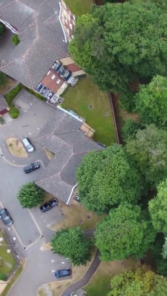 High Angle Aerial Widok Brytyjskich Dróg Ruchu Anglii — Wideo stockowe
