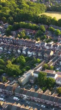 Şehrin güzel havadan görünümü 