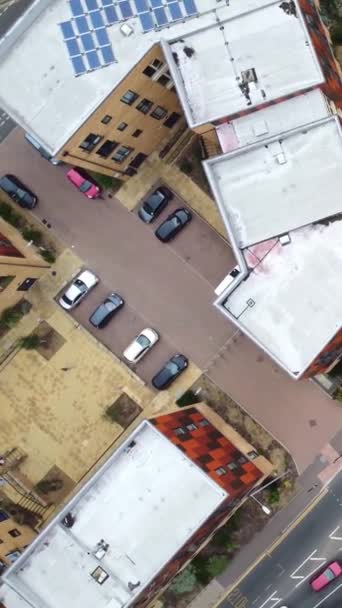 Luchtfoto Uitzicht Stad — Stockvideo