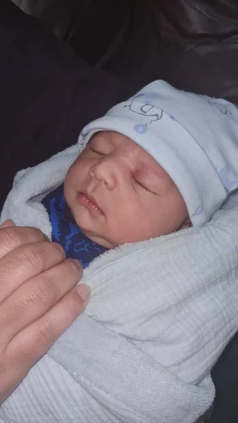 Portrait Cute Newborn Asian Pakistani Baby — Stock Photo, Image