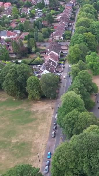 High Angle Aerial View British Roads Traffic England — Stock video