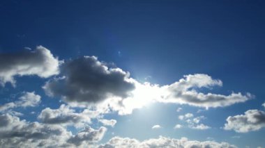 Dramatic Sky and Moving Clouds over Luton Town of England. British City