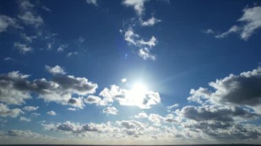 Dramatic Sky and Moving Clouds over Luton Town of England. British City