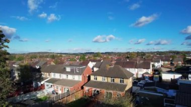 Dramatic Sky and Moving Clouds over Luton Town of England. British City
