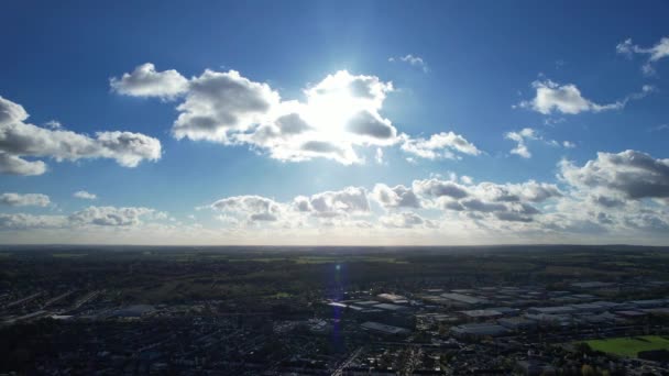 Dramatic Sky Moving Clouds Luton Town England British City — 图库视频影像
