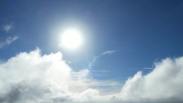 Gyönyörű Nagy Szögű Felvételek Drámai Felhők — Stock videók