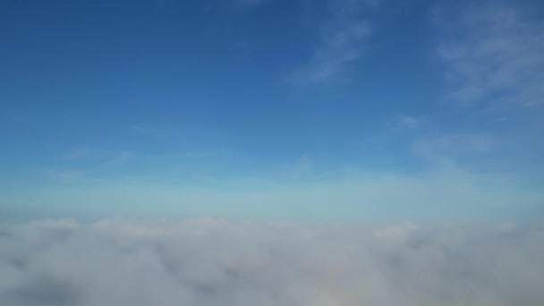 Bela Filmagem Alto Ângulo Nuvens Dramáticas Céu — Vídeo de Stock