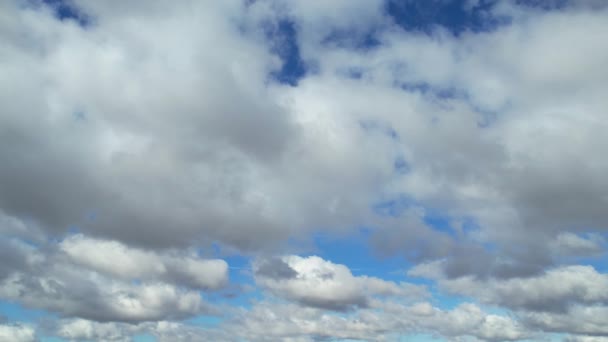 Hermosa Vista Aérea Nubes Dramáticas Mañana — Vídeo de stock