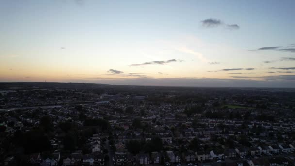 Högvinkelfilm Från Central Luton City England Storbritannien Filmen Togs Med — Stockvideo