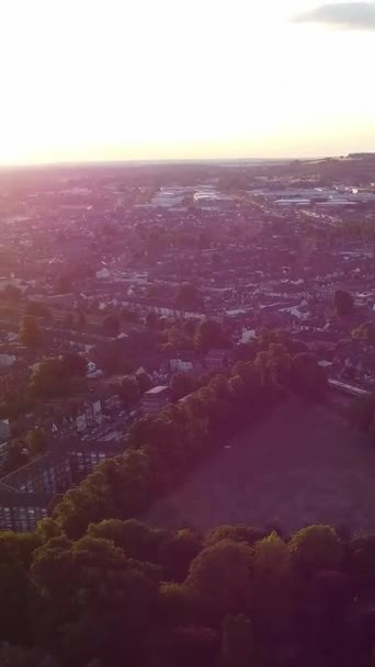 Aerial Footage High Angle Drone View Cityscape Landscape England Great — Stockvideo