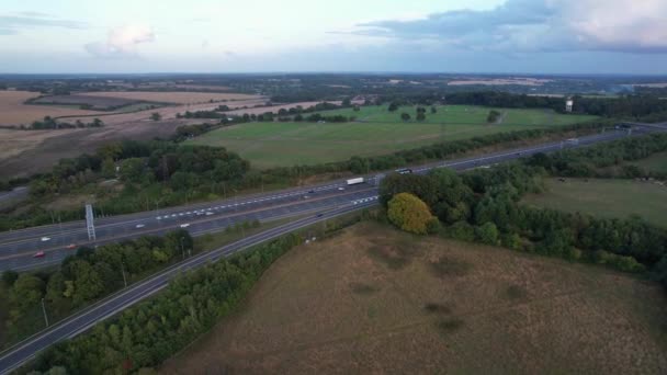 Вид Британские Автомагистрали Пасмурный День — стоковое видео
