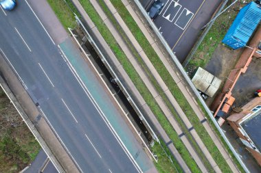 Günbatımında Hava Şehri Görünümü