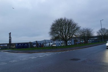 Gün batımında Şehir ve Yol 