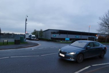 Gün batımında Şehir ve Yol 