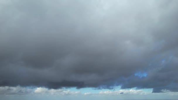 Hermosas Imágenes Alto Ángulo Nubes Dramáticas Cielo — Vídeos de Stock