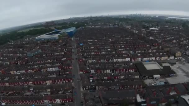 Slow Motion Aerial Footage British School Residential District Una Giornata — Video Stock