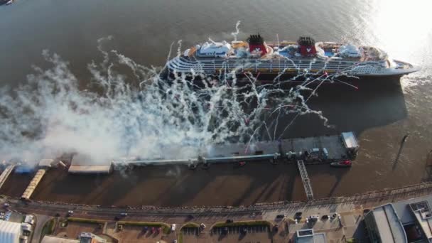 Vereinigtes Königreich Liverpool City März 2023 Luftaufnahmen Der Tour Ferry — Stockvideo