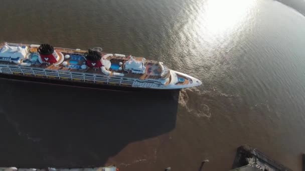 Vereinigtes Königreich Liverpool City März 2023 Luftaufnahmen Der Tour Ferry — Stockvideo