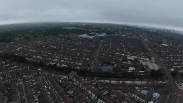 Ngiliz Okulu Residential District Yavaş Hava Görüntüleri Ngiltere Nin Liverpool — Stok video